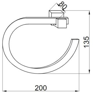 Полотенцедержатель Boheme Venturo хром 10306